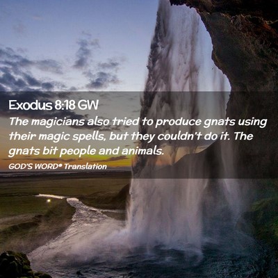 Picture 02 - Exodus 8:18 GW - The magicians also tried to produce gnats using - Bible Verse Picture