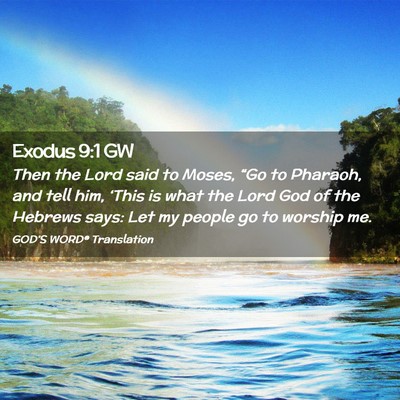 Picture 02 - Exodus 9:1 GW - Then the Lord said to Moses, “Go to Pharaoh, - Bible Verse Picture