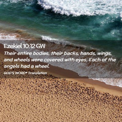 Picture 02 - Ezekiel 10:12 GW - Their entire bodies, their backs, hands, wings, - Bible Verse Picture