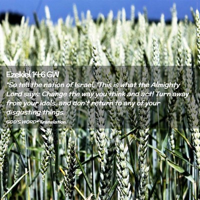 Picture 02 - Ezekiel 14:6 GW - “So tell the nation of Israel, ‘This is what - Bible Verse Picture
