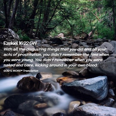 Picture 02 - Ezekiel 16:22 GW - With all the disgusting things that you did and - Bible Verse Picture