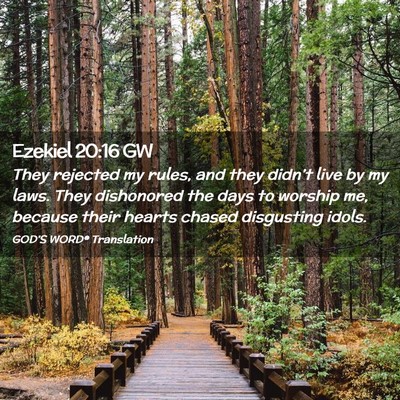 Picture 02 - Ezekiel 20:16 GW - They rejected my rules, and they didn’t live by - Bible Verse Picture