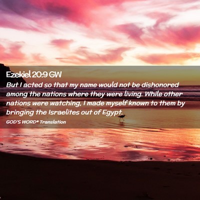 Picture 02 - Ezekiel 20:9 GW - But I acted so that my name would not be - Bible Verse Picture