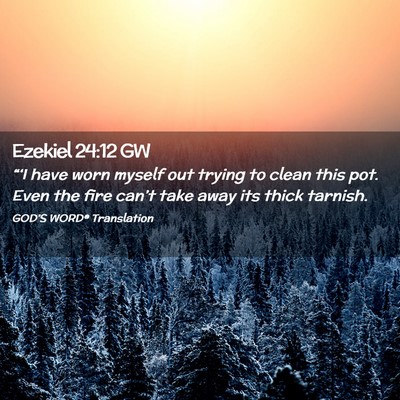 Picture 02 - Ezekiel 24:12 GW - “‘I have worn myself out trying to clean this - Bible Verse Picture