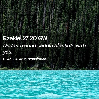Picture 02 - Ezekiel 27:20 GW - Dedan traded saddle blankets with - Bible Verse Picture