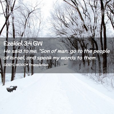 Picture 02 - Ezekiel 3:4 GW - He said to me, “Son of man, go to the people of - Bible Verse Picture