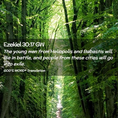 Picture 02 - Ezekiel 30:17 GW - The young men from Heliopolis and Bubastis will - Bible Verse Picture