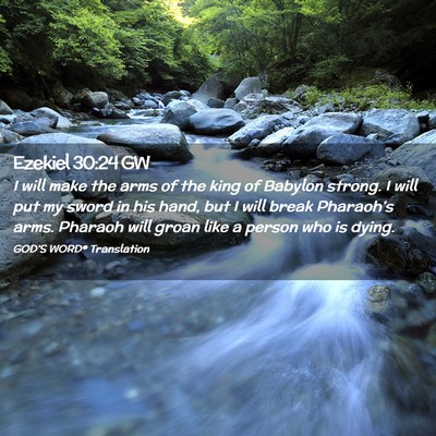 Picture 02 - Ezekiel 30:24 GW - I will make the arms of the king of Babylon - Bible Verse Picture