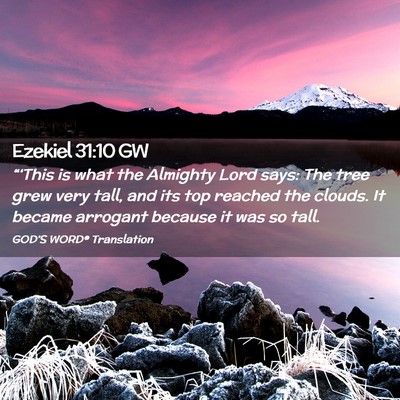 Picture 02 - Ezekiel 31:10 GW - “‘This is what the Almighty Lord says: The - Bible Verse Picture