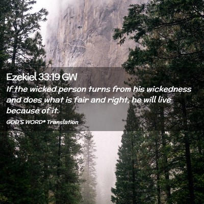 Picture 02 - Ezekiel 33:19 GW - If the wicked person turns from his wickedness - Bible Verse Picture
