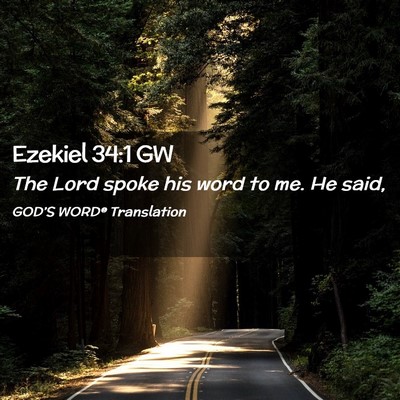 Picture 02 - Ezekiel 34:1 GW - The Lord spoke his word to me. He - Bible Verse Picture