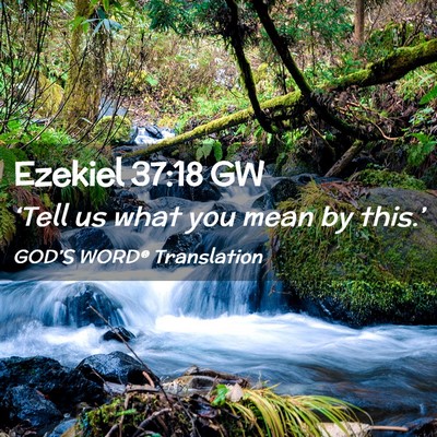 Picture 02 - Ezekiel 37:18 GW - ‘Tell us what you mean by - Bible Verse Picture