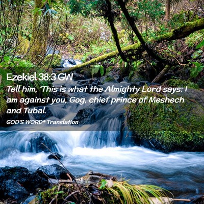 Picture 02 - Ezekiel 38:3 GW - Tell him, ‘This is what the Almighty Lord says: - Bible Verse Picture