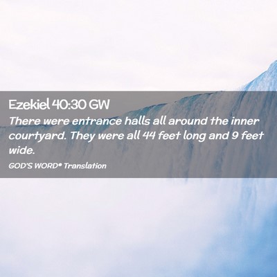 Picture 02 - Ezekiel 40:30 GW - There were entrance halls all around the inner - Bible Verse Picture