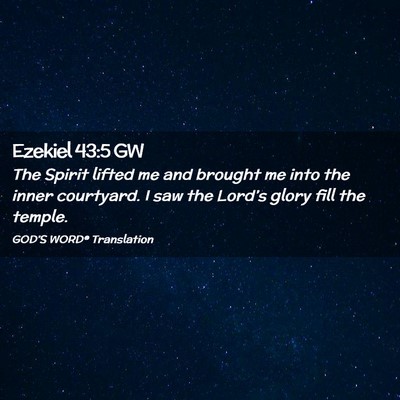 Picture 02 - Ezekiel 43:5 GW - The Spirit lifted me and brought me into the - Bible Verse Picture