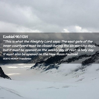 Picture 02 - Ezekiel 46:1 GW - “‘This is what the Almighty Lord says: The - Bible Verse Picture