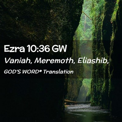 Picture 02 - Ezra 10:36 GW - Vaniah, Meremoth, - Bible Verse Picture