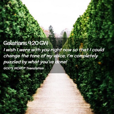 Picture 02 - Galatians 4:20 GW - I wish I were with you right now so that I could - Bible Verse Picture
