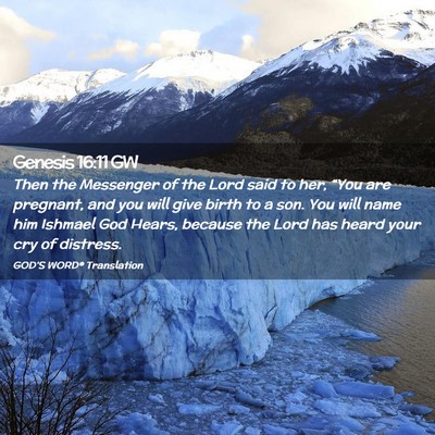 Picture 02 - Genesis 16:11 GW - Then the Messenger of the Lord said to her, - Bible Verse Picture