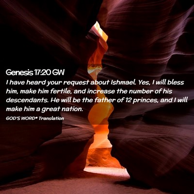 Picture 02 - Genesis 17:20 GW - I have heard your request about Ishmael. Yes, I - Bible Verse Picture