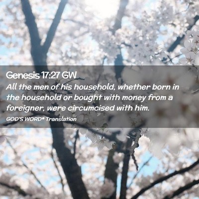 Picture 02 - Genesis 17:27 GW - All the men of his household, whether born in the - Bible Verse Picture