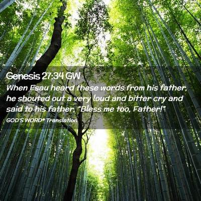 Picture 02 - Genesis 27:34 GW - When Esau heard these words from his father, he - Bible Verse Picture