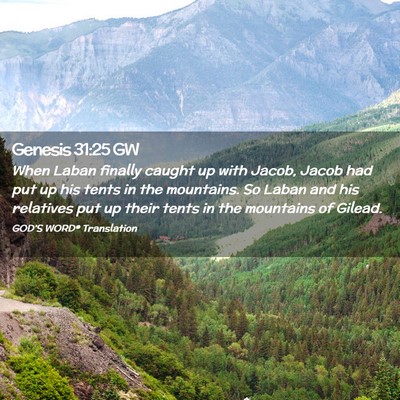 Picture 02 - Genesis 31:25 GW - When Laban finally caught up with Jacob, Jacob - Bible Verse Picture