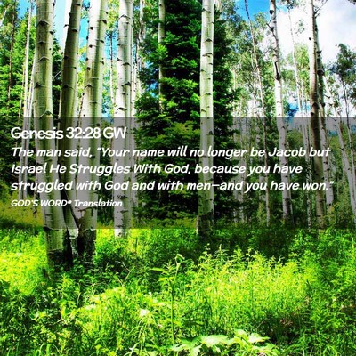 Picture 02 - Genesis 32:28 GW - The man said, “Your name will no longer be - Bible Verse Picture