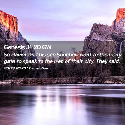 Picture 02 - Genesis 34:20 GW - So Hamor and his son Shechem went to their city - Bible Verse Picture