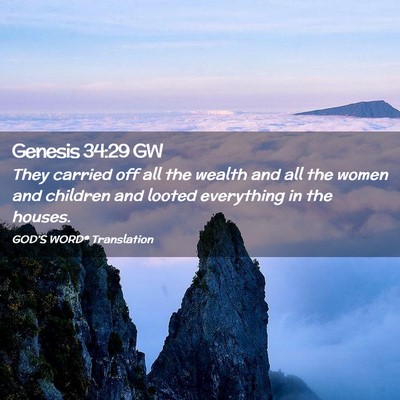 Picture 02 - Genesis 34:29 GW - They carried off all the wealth and all the women - Bible Verse Picture