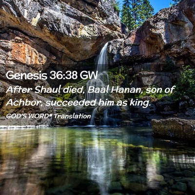 Picture 02 - Genesis 36:38 GW - After Shaul died, Baal Hanan, son of Achbor, - Bible Verse Picture
