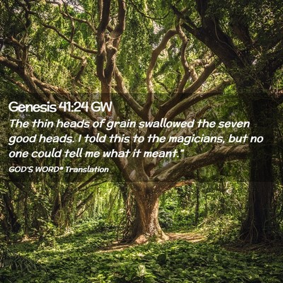 Picture 02 - Genesis 41:24 GW - The thin heads of grain swallowed the seven good - Bible Verse Picture
