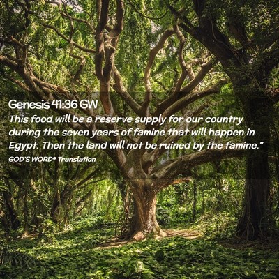 Picture 02 - Genesis 41:36 GW - This food will be a reserve supply for our - Bible Verse Picture