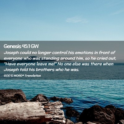 Picture 02 - Genesis 45:1 GW - Joseph could no longer control his emotions in - Bible Verse Picture