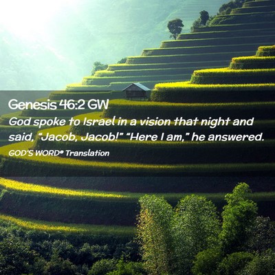 Picture 02 - Genesis 46:2 GW - God spoke to Israel in a vision that night and - Bible Verse Picture