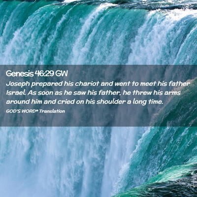 Picture 02 - Genesis 46:29 GW - Joseph prepared his chariot and went to meet his - Bible Verse Picture