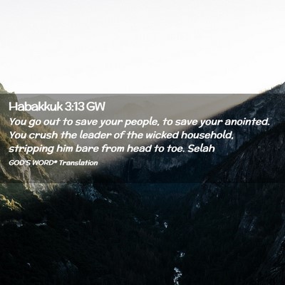 Picture 02 - Habakkuk 3:13 GW - You go out to save your people, to save your - Bible Verse Picture