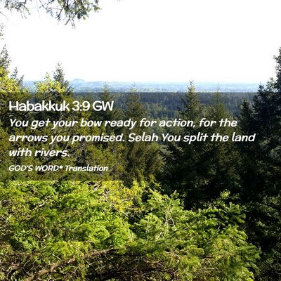 Picture 02 - Habakkuk 3:9 GW - You get your bow ready for action, for the arrows - Bible Verse Picture