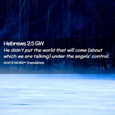 Picture 02 - Hebrews 2:5 GW - He didn’t put the world that will come (about - Bible Verse Picture