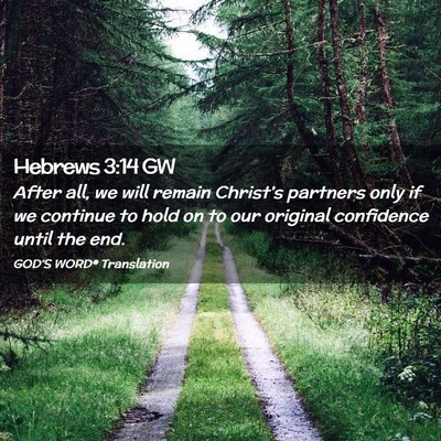 Picture 02 - Hebrews 3:14 GW - After all, we will remain Christ’s partners - Bible Verse Picture