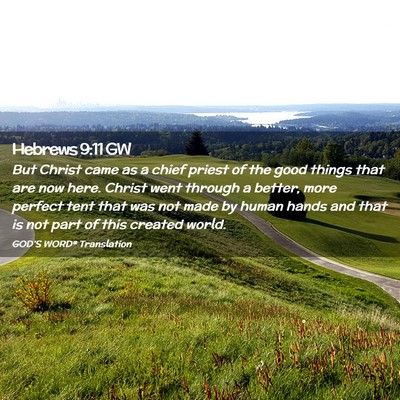 Picture 02 - Hebrews 9:11 GW - But Christ came as a chief priest of the good - Bible Verse Picture