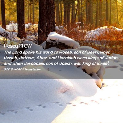 Picture 02 - Hosea 1:1 GW - The Lord spoke his word to Hosea, son of Beeri, - Bible Verse Picture