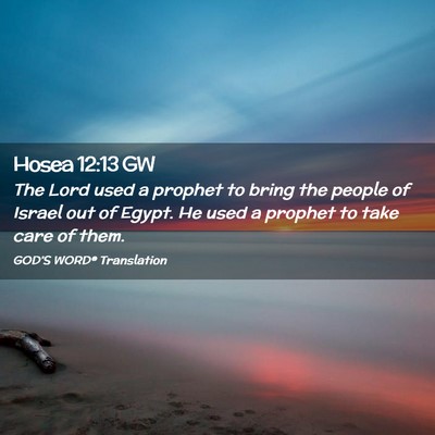 Picture 02 - Hosea 12:13 GW - The Lord used a prophet to bring the people of - Bible Verse Picture