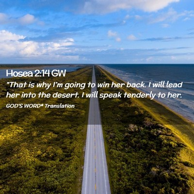 Picture 02 - Hosea 2:14 GW - “That is why I’m going to win her back. I - Bible Verse Picture