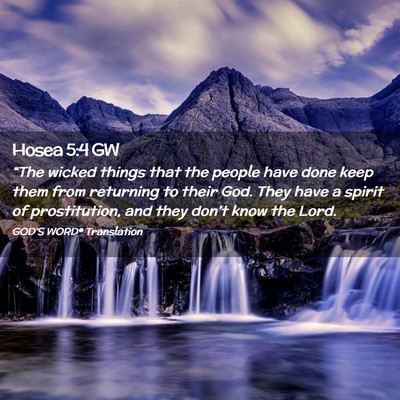 Picture 02 - Hosea 5:4 GW - “The wicked things that the people have done - Bible Verse Picture