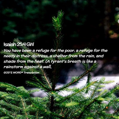 Picture 02 - Isaiah 25:4 GW - You have been a refuge for the poor, a refuge for - Bible Verse Picture