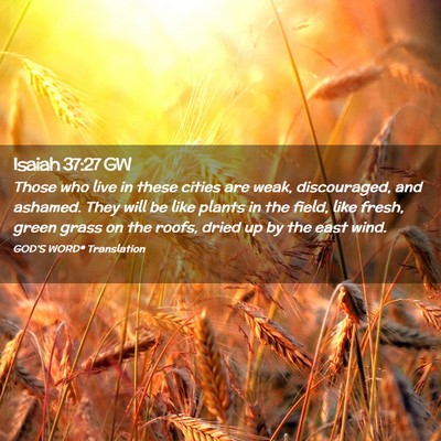 Picture 02 - Isaiah 37:27 GW - Those who live in these cities are weak, - Bible Verse Picture