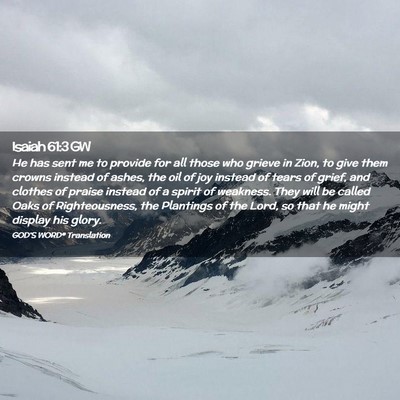 Picture 02 - Isaiah 61:3 GW - He has sent me to provide for all those who - Bible Verse Picture