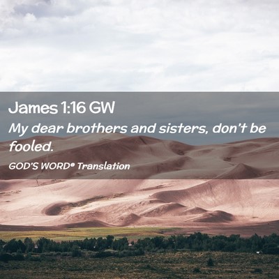Picture 02 - James 1:16 GW - My dear brothers and sisters, don’t be - Bible Verse Picture