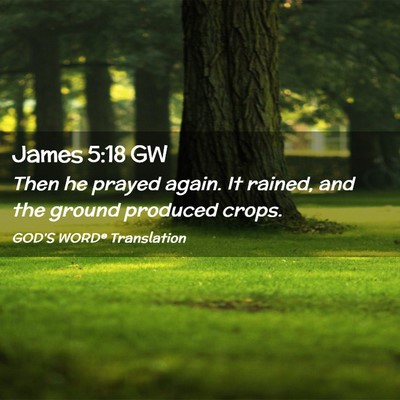 Picture 02 - James 5:18 GW - Then he prayed again. It rained, and the ground - Bible Verse Picture